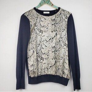 Equipment Femme Women's Silk/Wool Long Sleeve Snake Print Top Sz S NWOT